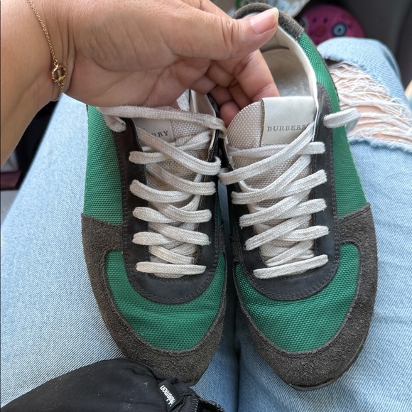 Burberry Green and Gray Men's Shoes - Picture 1 of 6